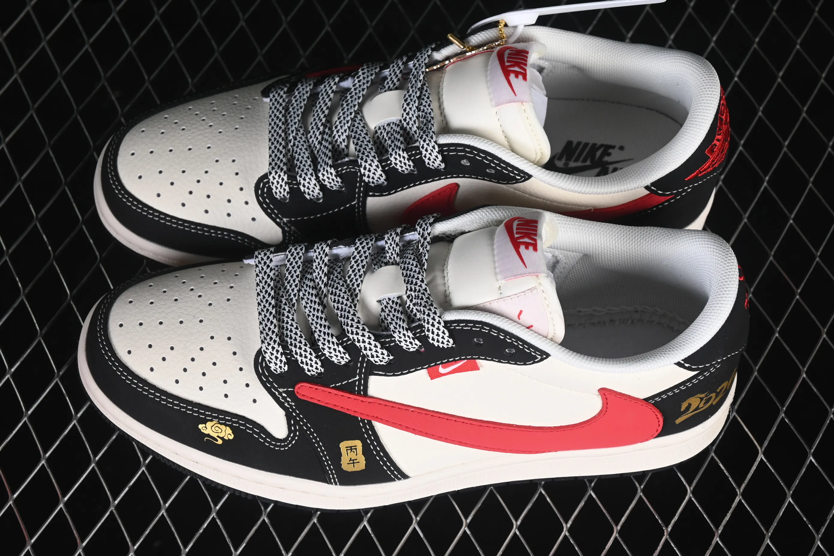 All categories Air Jordan Jordan series basketball shoes Air Jordan 1 Low High-end customized low-top sneakers Travis Scott x Fragment Design x Air Jordan 1 Low OG SP AJ1 Joe 1 Year of the Horse limited low-top cultural casual sneakers MZ9588-825